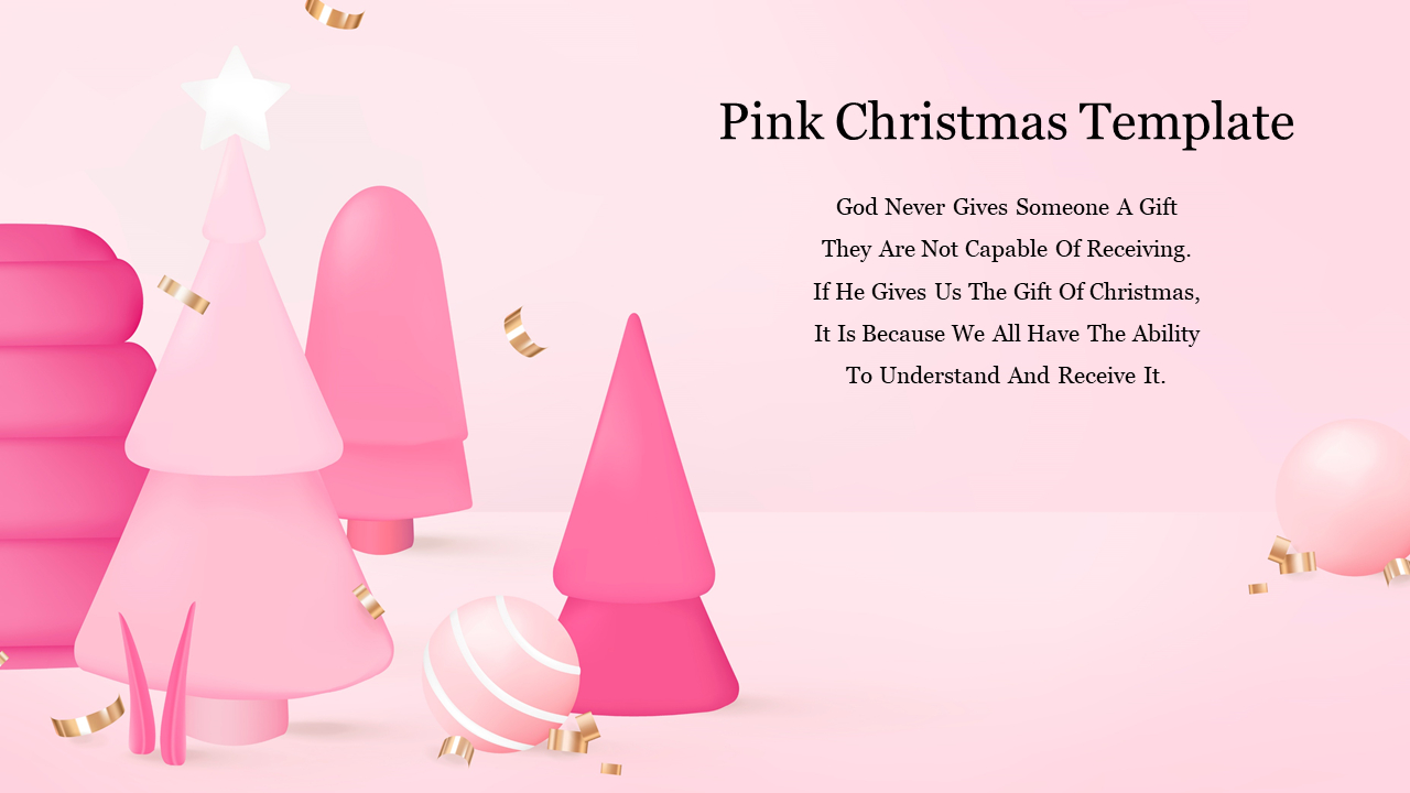 Pink Christmas Template Ppt Presentation &amp;amp; Google Slides with regard to Christmas Slideshow Template Pink