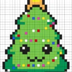 Pixel Art Holiday Crafts With Christmas Pixel Art Template