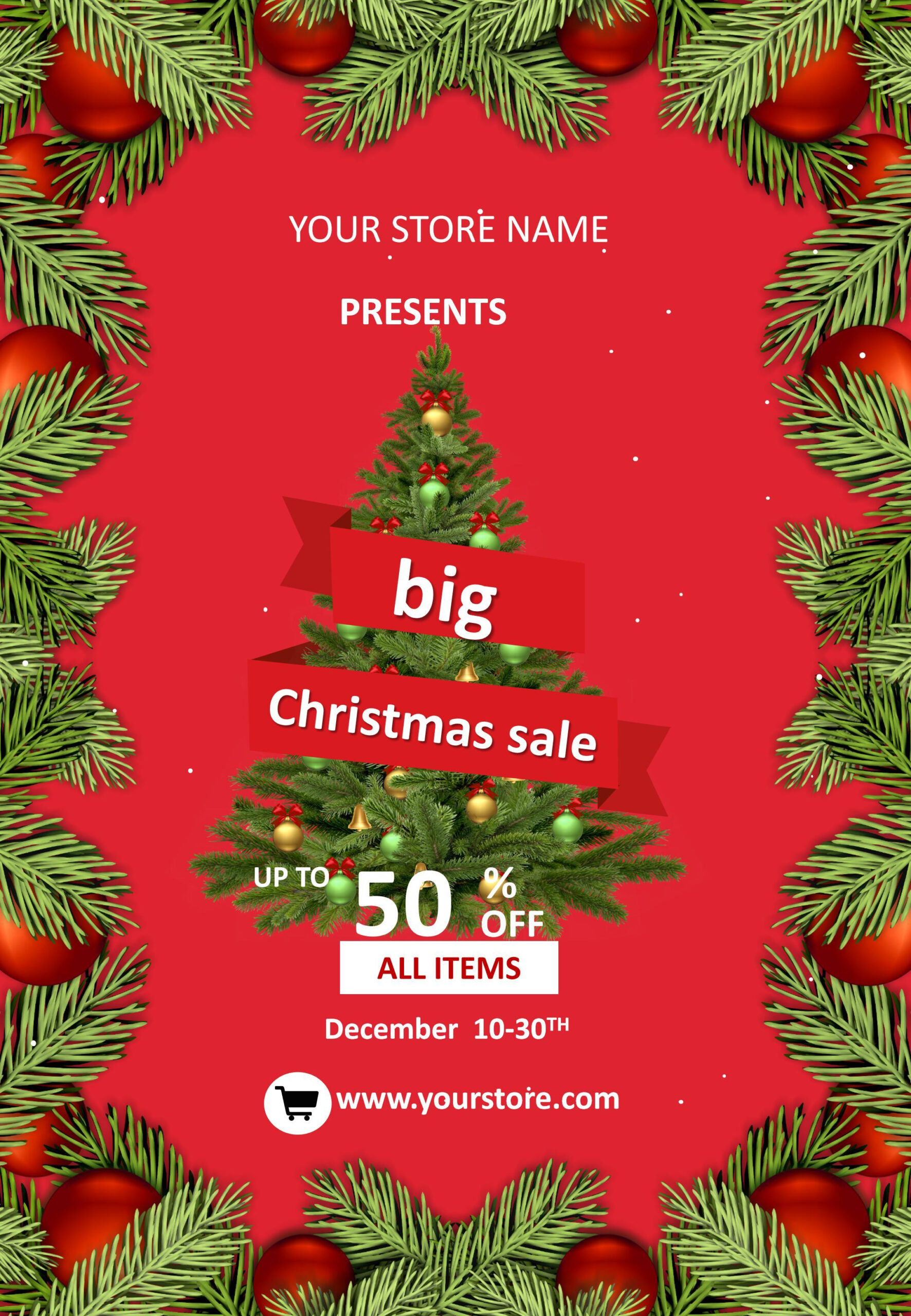 Ppt Of Christmas Sales Flyer Template.pptx | Wps Free Templates for Christmas Sale Flyer Template