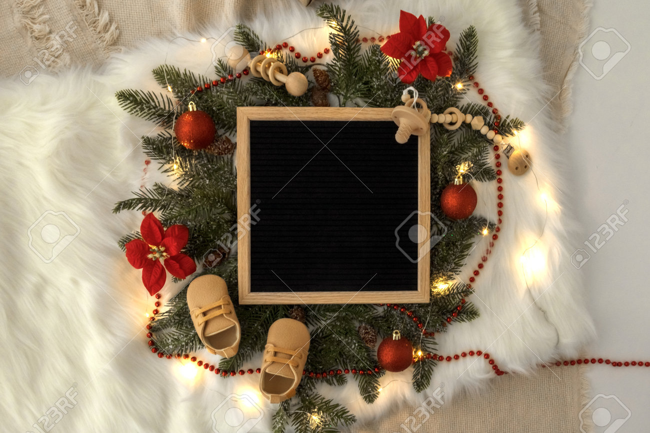 Pregnant Announcement Template. Christmas Letterboard For Baby throughout Christmas Pregnancy Announcement Free Template