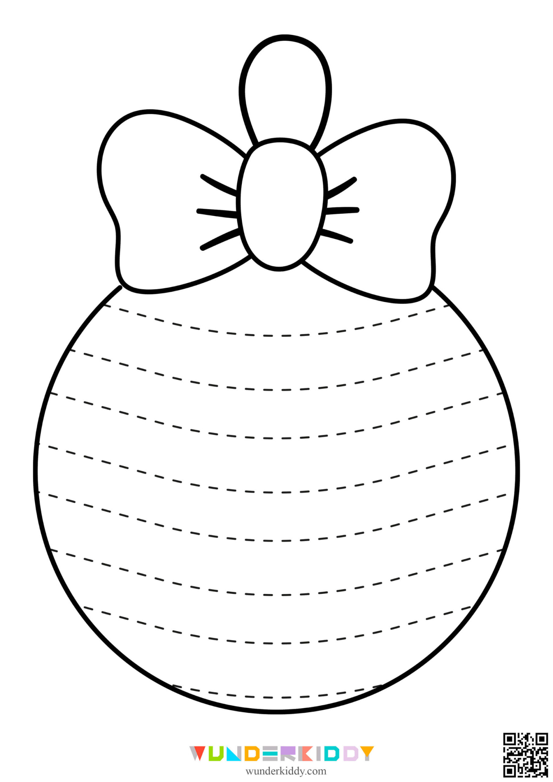 Printable Christmas Ball Pre-Writing Worksheets For Kids with Christmas Shape Poem Template