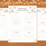 Printable Christmas Dinner Planner & Grocery List | Editable Regarding Christmas Meal Planner Template