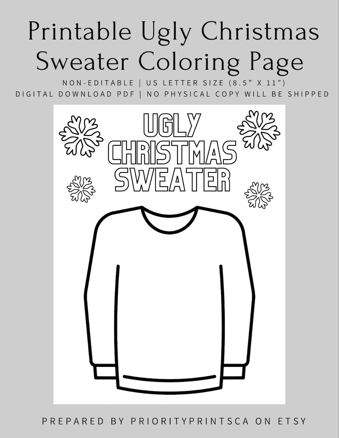 Printable Christmas Jumper Colouring Christmas Jumper Colouring for Christmas Jumper Colouring Template