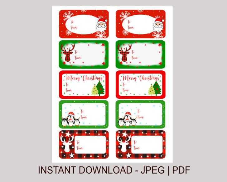 Christmas Labels Template