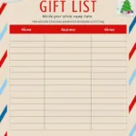 Printable Christmas List Templates For Your Business In Christmas Present Writing Template
