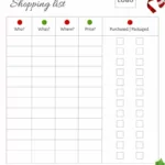 Printable Christmas List Templates For Your Business Within Christmas List Online Template
