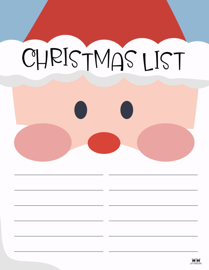 Printable Christmas Lists - 50 Free Printables | Printabulls regarding Christmas List Template Kids