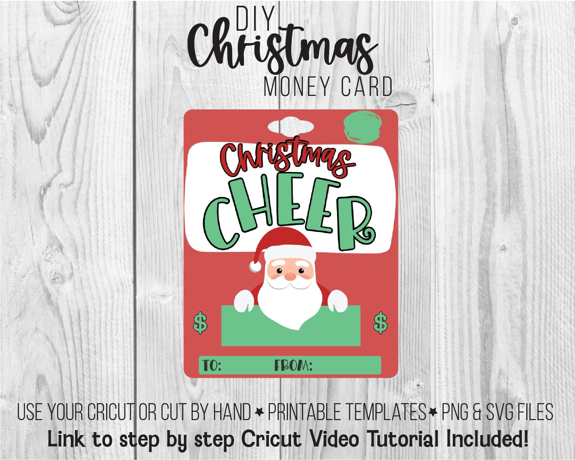 Printable Christmas Money Card, Lip Balm Pouch Money Card, Santa intended for Christmas Money Gift Card Template