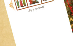 Printable Christmas Nativity Stationery Digital Download – Instant for Christmas Letter Template Religious