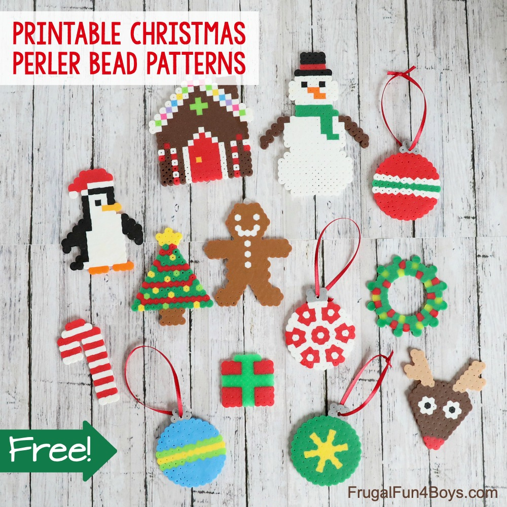 Printable Christmas Perler Bead Patterns - Frugal Fun For Boys And regarding Christmas Perler Bead Template