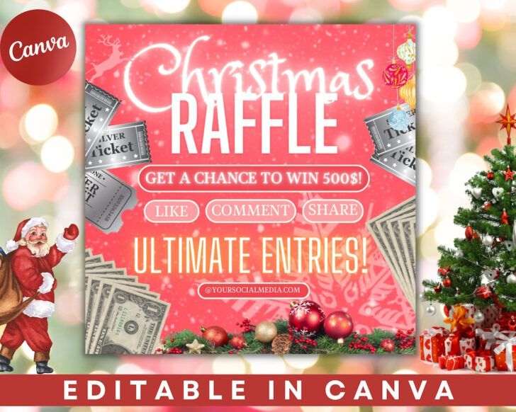 Christmas Raffle Flyer Template