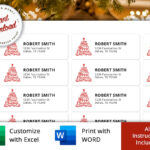 Printable Christmas Return Address Labels, Christmas Return In Christmas Return Address Label Template