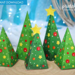 Printable Christmas Tree Gift Box Template (Digital Download Regarding Christmas Tree Box Template