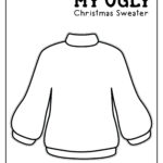 Printable Line Art Sweater Sweater Template Printable Ugly Throughout Christmas Sweater Outline Template