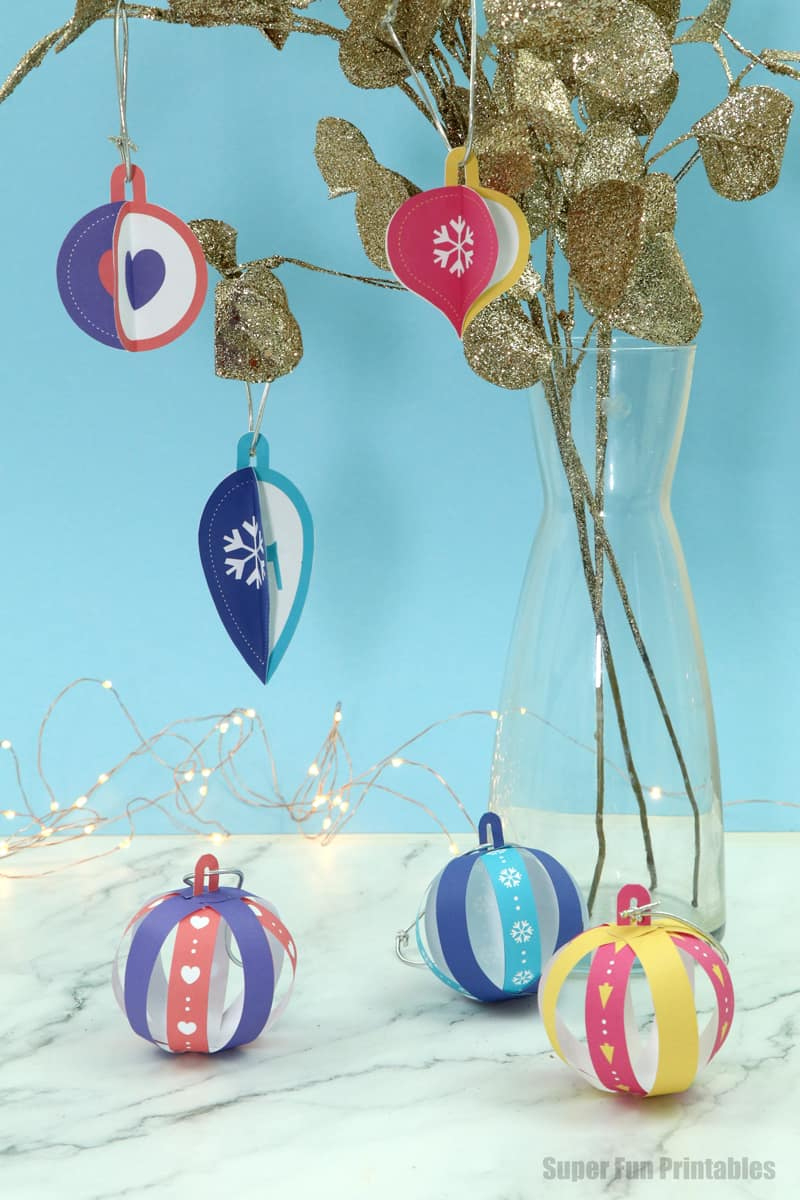 Printable Paper Ornaments - The Craft Train intended for Christmas Paper Baubles Template