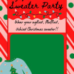 Printable Ugly Christmas Sweater Party Invite  Printable, Digital Within Christmas Sweater Party Invitation Template