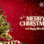 Red Video Centric Merry Christmas Video Pertaining To Christmas Intro Video Template Free