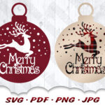 Reindeer Christmas Ornament Svg Files For Cricut Intended For Christmas Ornament Cricut Template