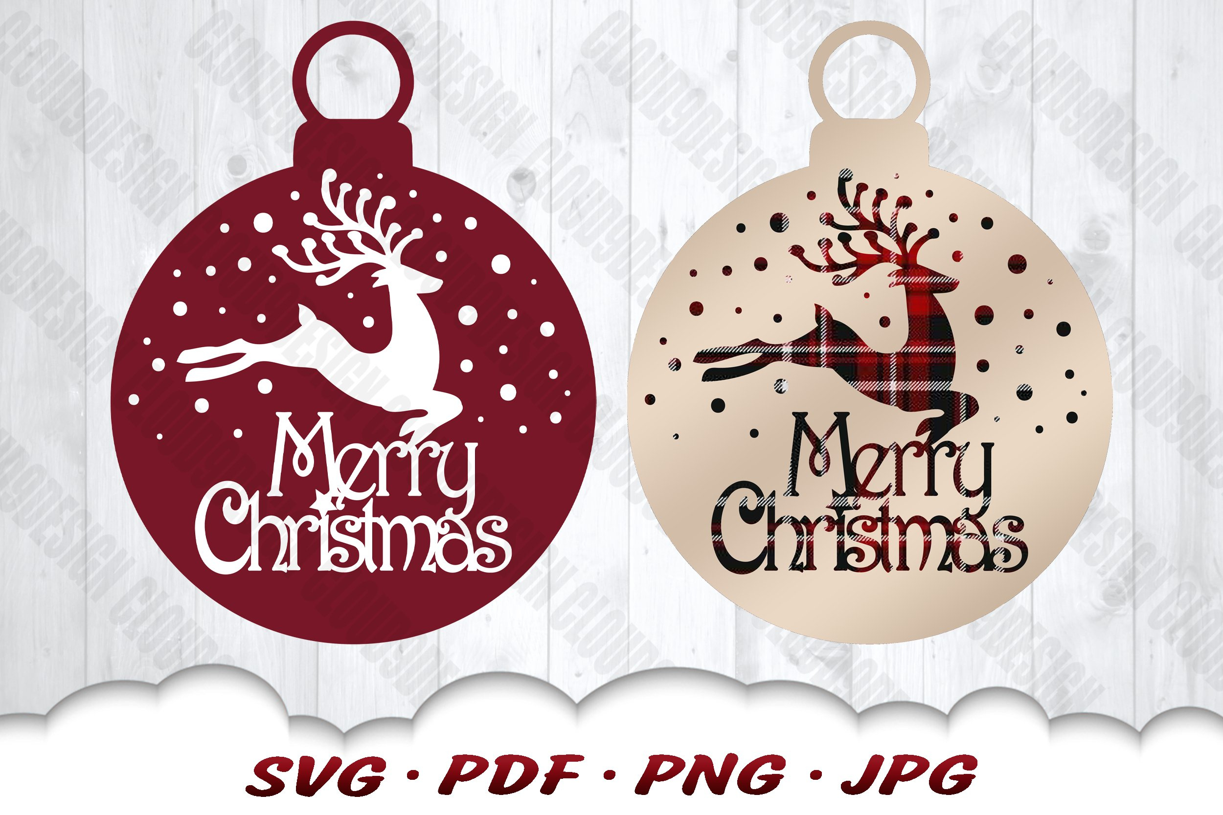 Reindeer Christmas Ornament Svg Files For Cricut intended for Christmas Ornament Cricut Template