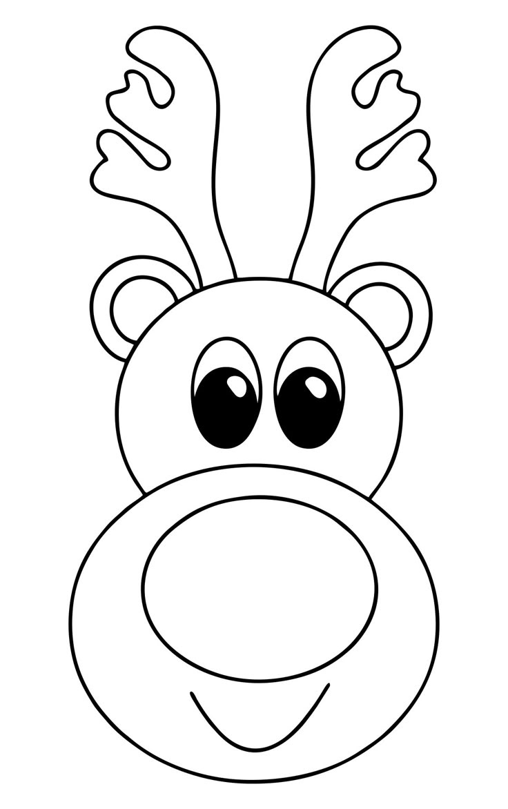 Reindeer Faces - 9 Free Pdf Printables | Printablee regarding Christmas Reindeer Template Printable