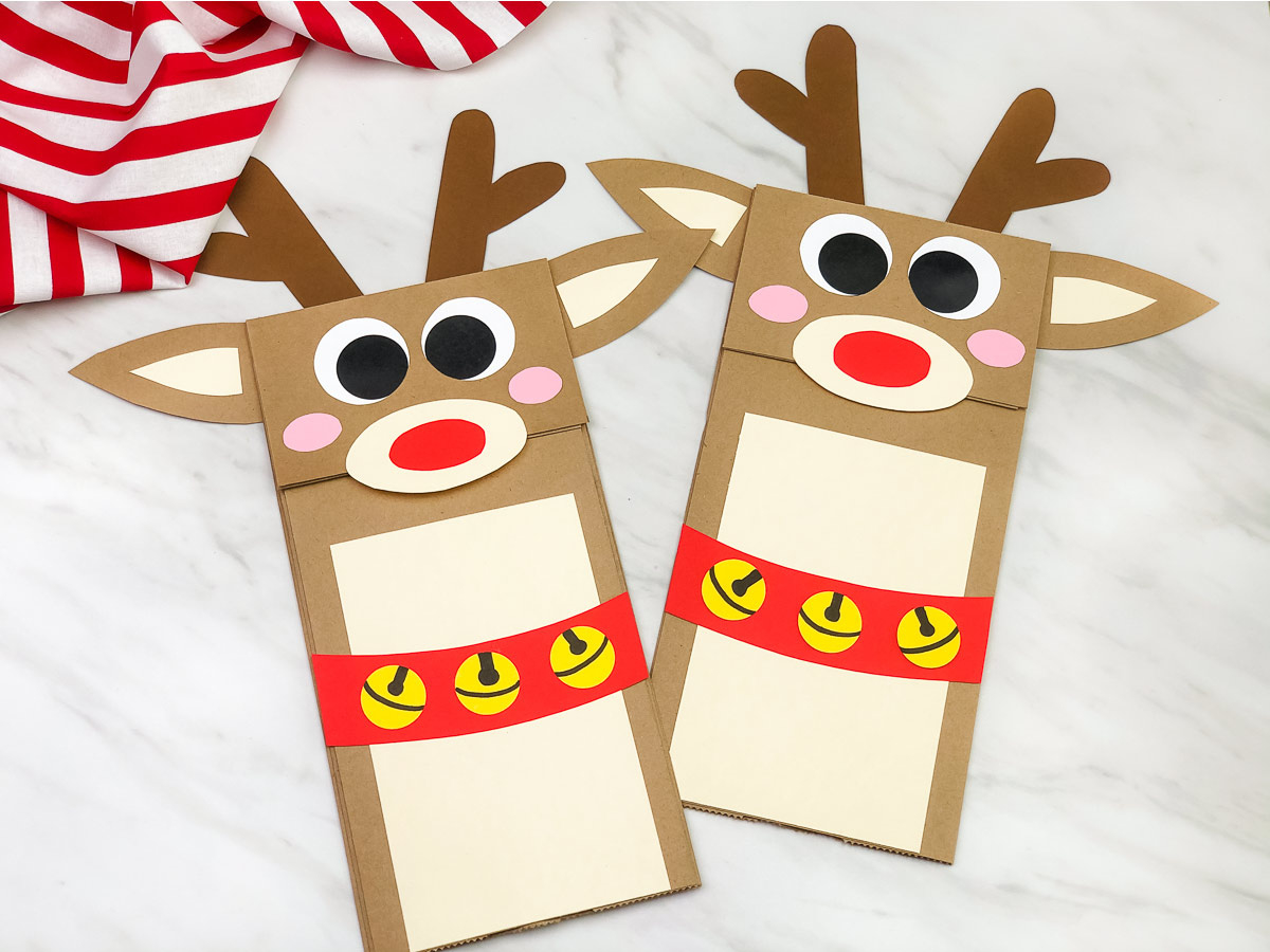 Reindeer Paper Bag Craft For Kids [Free Template] Story - Simple throughout Christmas Paper Bag Puppet Template