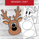 Reindeer Paper Craft Template: Diy Holiday Activity (Printable Pdf With Christmas Reindeer Craft Template