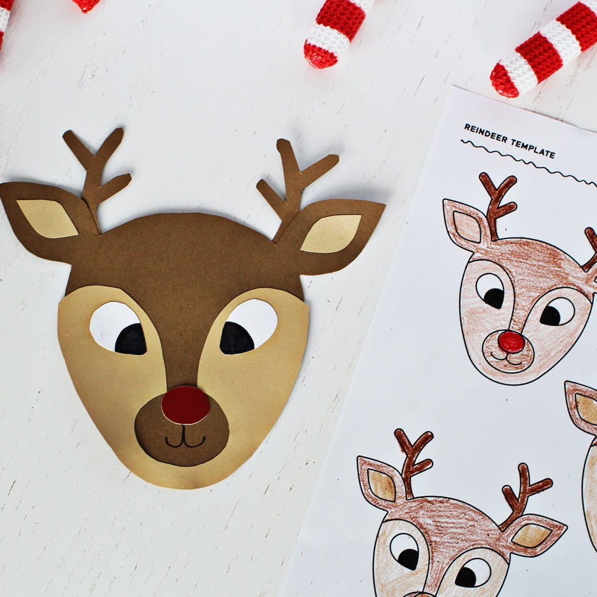 Reindeer Template- Free Printable - Childhood Magic with Christmas Reindeer Template Printable