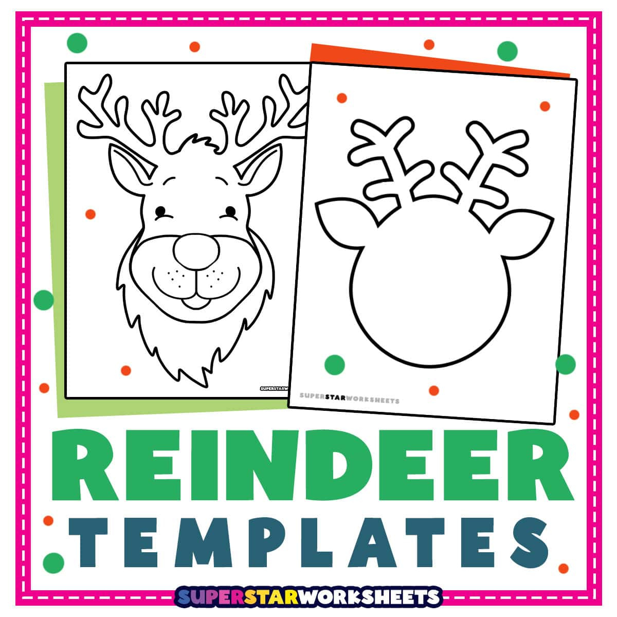 Reindeer Template (Free Printables) - Superstar Worksheets pertaining to Christmas Reindeer Template Printable