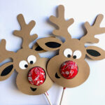 Rudolph The Red Nosed Reindeer Lollipop .Svg Und Pdf Datei Digitaler  Download Pertaining To Christmas Reindeer Lollipop Template