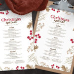 Rustic Christmas Menu Template   Psd, Ai & Vector   Brandpacks Within Christmas Menu Design Template