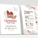 Rustic Christmas Menu Templates Within Christmas Menu Flyer Template
