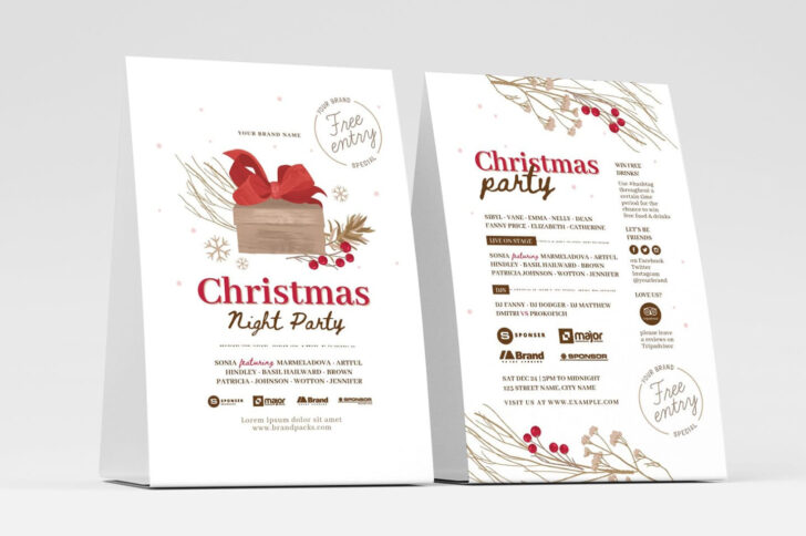 Christmas Menu Flyer Template Christmas Menu Flyer Template