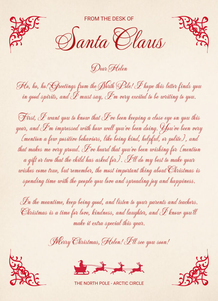 Christmas Letter Template Doc Christmas Letter Template Doc