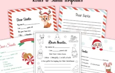 Santa Letter Templates | 15+ Free Pdf Printables for Christmas List to Santa Template