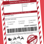 Santa Mail Shipping Label Printable Within Christmas Shipping Label Template