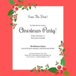 Save The Date Christmas Party Invitation   Venngage Pertaining To Christmas Party Email Template