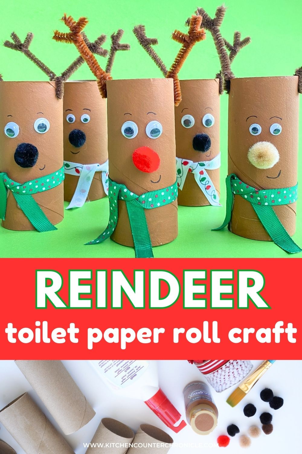 Silly Toilet Paper Roll Reindeer Craft For Kids To Make throughout Christmas Toilet Paper Roll Crafts Template