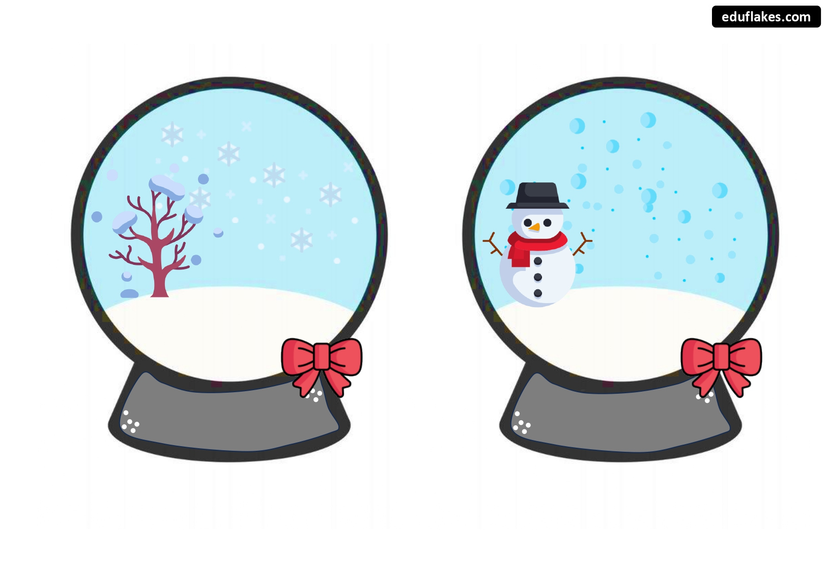 Snow Globe Template Free Pdf - Eduflakes intended for Christmas Snow Globe Template