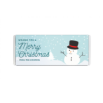 Snowman Holiday Christmas Candy Bar Label Design For 5X5 Inch Intended For Christmas To From Label Template