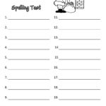 Spelling Test Paper   Teaching Squared Inside Christmas Spelling Test Template