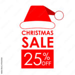 Stock Vektorgrafik „25% Off Sale. Christmas Sale Banner And For Christmas Sale Banner Template