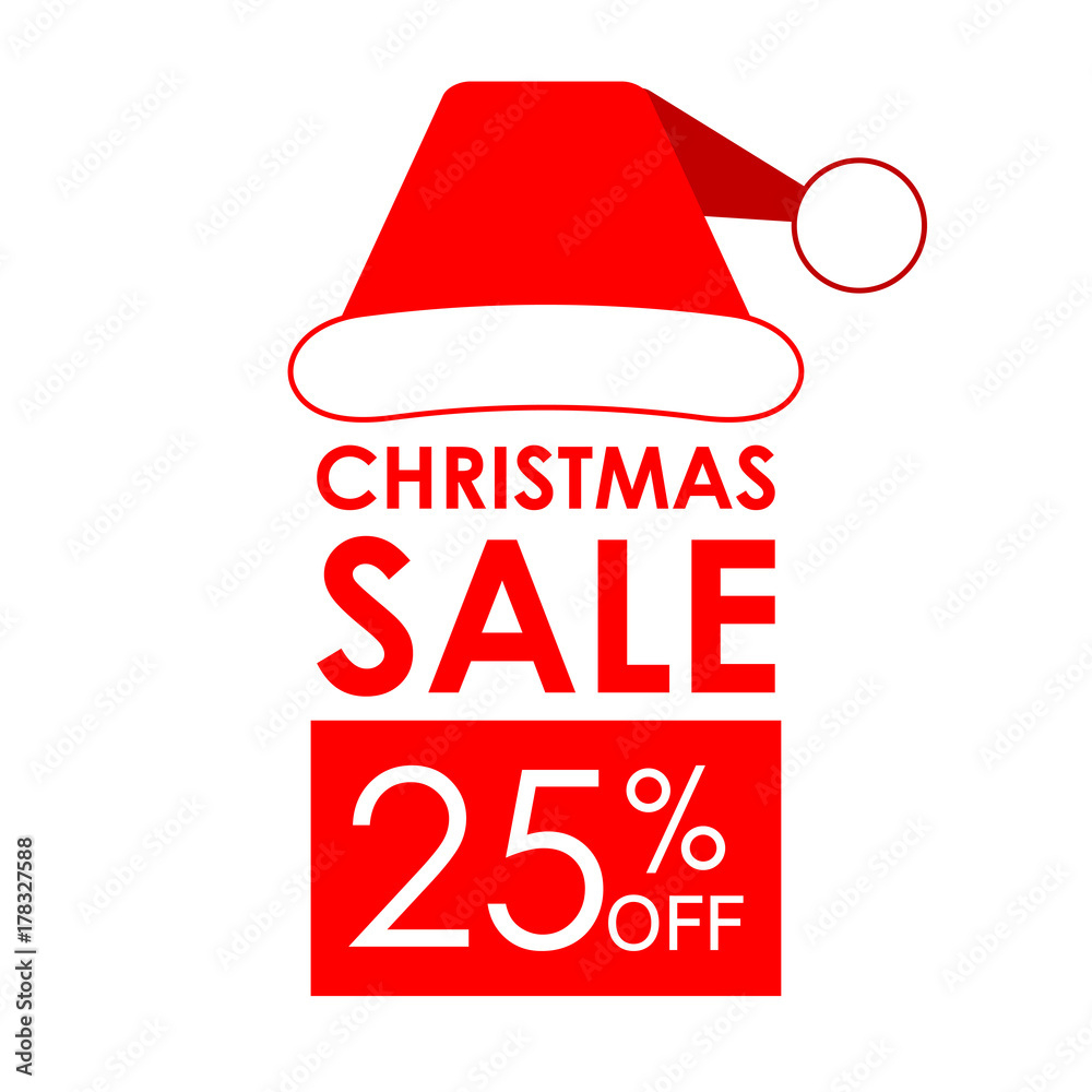Stock-Vektorgrafik „25% Off Sale. Christmas Sale Banner And for Christmas Sale Banner Template