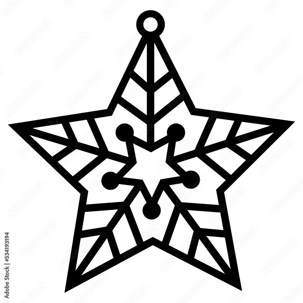 Stock-Vektorgrafik „Christmas Tree Toy Svg, Christmas Star Laser throughout Christmas Star Template