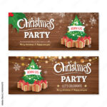 Stock Vektorgrafik „Invitation Merry Christmas Party Poster Banner Regarding Christmas Party Design Template