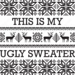 Stock Vektorgrafik „This Is My Ugly Christmas Sweater Svg Cut File With Christmas Shirt Design Template