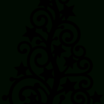 Stylized Christmas Xmas Tree Silhouette Vector Art Free With Regard To Christmas Silhouette Template Free