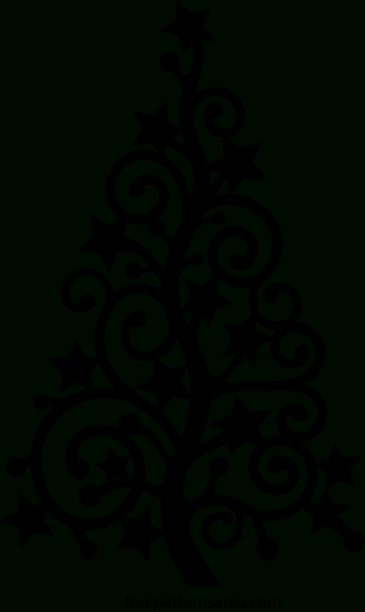 Stylized Christmas-Xmas Tree Silhouette Vector Art Free with regard to Christmas Silhouette Template Free