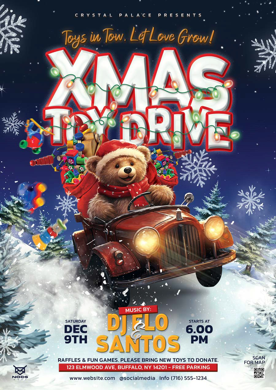 Toy Drive Flyer Template Psd :: Behance with Christmas Toy Drive Flyer Template Free
