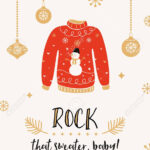 Ugly Sweater Christmas Party Invitation Card Template Royalty Free In Christmas Sweater Invitation Template Free