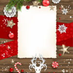 Vertical Holiday Poster Vector Image On Vectorstock Throughout Christmas Template For Pictures